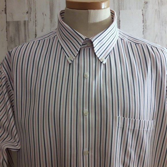 Bundle " 3 x $20" CHAPS Classic Fit Twill Stripes Button Up Shirt Size 18/18.5 - Picture 3 of 8